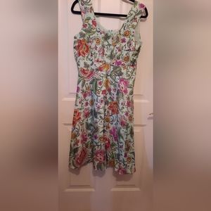 Dress 100 cotton pale green background